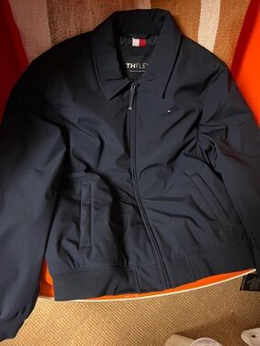 Tommy Hilfiger Navy blue water & wind, resistant jacket, size, L new with tags